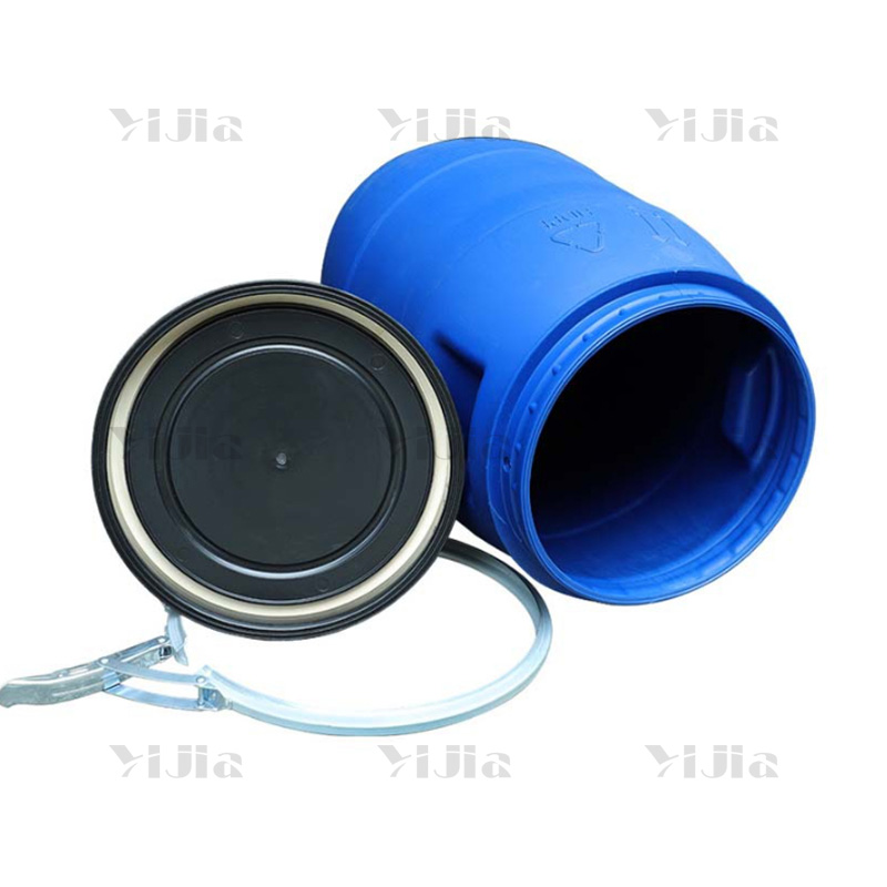 翌嘉YJ40621012法兰桶耐酸碱化工废液桶泔水桶带盖水桶 60L高清大图