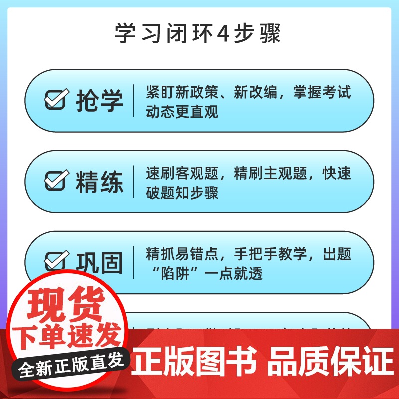 高顿中级会计2024辅导教材中级经济法十年真题研究手册试卷 2024年中级会计考试题解习题册高清大图