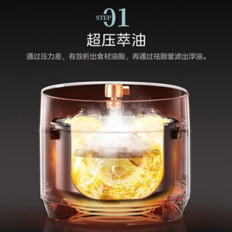 美的(Midea)电压力锅家用5升高压锅IH电磁加热6分钟快手菜一锅双胆祛脂多功能自动控压 MY-S580F ZH高清大图