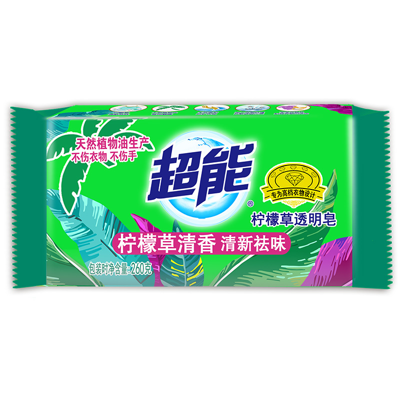 超能洗衣皂柠檬草清新祛味260g[纳爱斯]