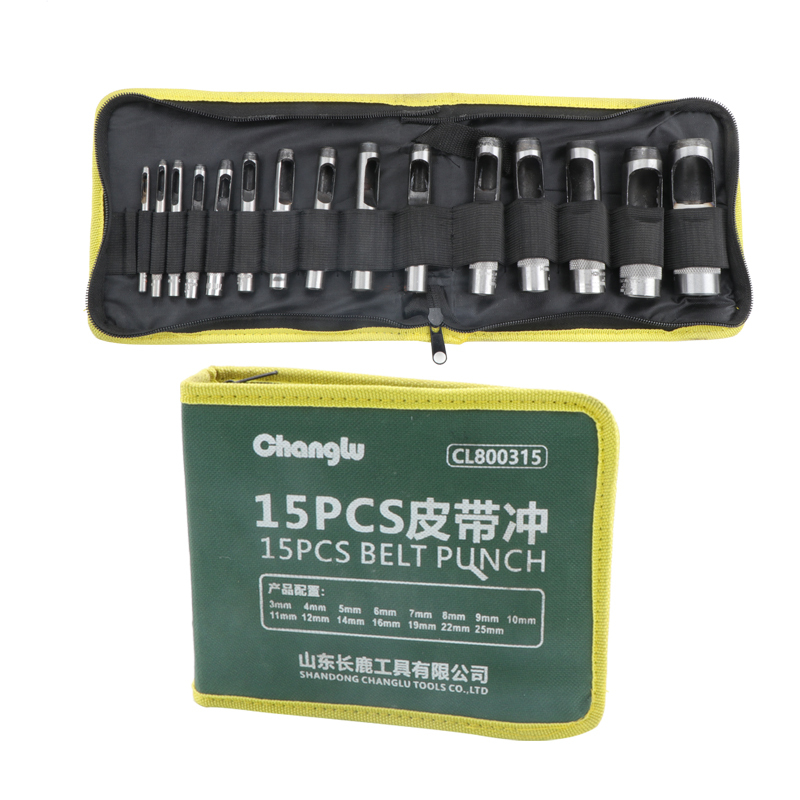 长鹿 皮带冲 15PCS 套高清大图