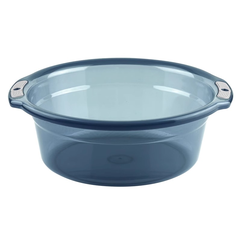 老房太太 双耳脸盆 37*13cm 塑料透明洗脸盆 洗菜盆 洗衣盆 颜色随机 L235/个高清大图