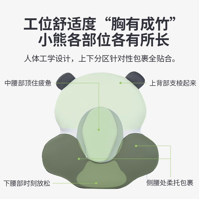 佳奥胖达熊腰垫240603J0100MB3+240603J0100SG10随机颜色高清大图