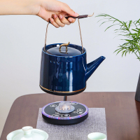 苏氏陶瓷快速烧水壶泡茶专用单壶提梁壶小型电器煮茶器套装霁蓝色
