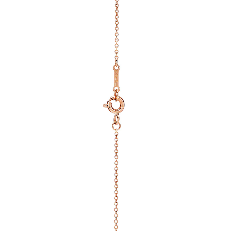 TIFFANY&CO.蒂芙尼Paloma Picasso女士18k金双镂空爱心形扣环项链