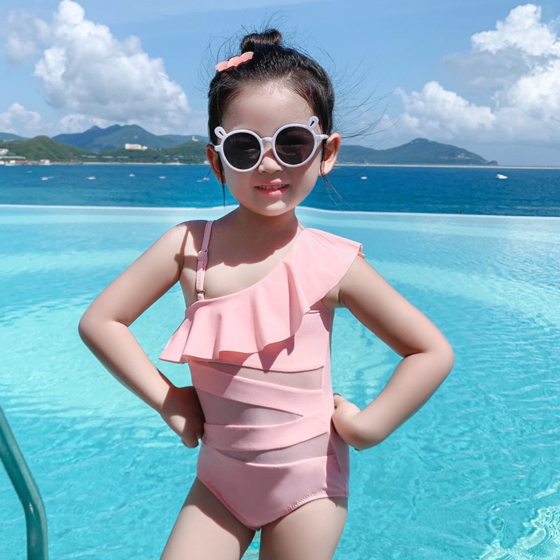 儿童泳衣女孩中小童泳衣连体公主2021新款洋气婴幼儿宝宝泡温泉