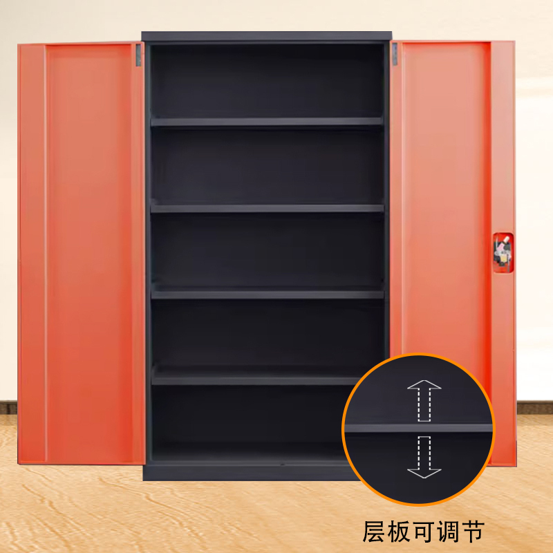 阿拉贡重型工具柜加厚物件工具储物柜工厂铁皮柜汽修厂零件收纳柜橘色五层