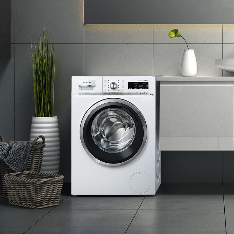西门子(SIEMENS) XQG-90-WMH6W6600W 9公斤 家居互联 TFT液晶显示屏 滚筒洗衣机(白色)