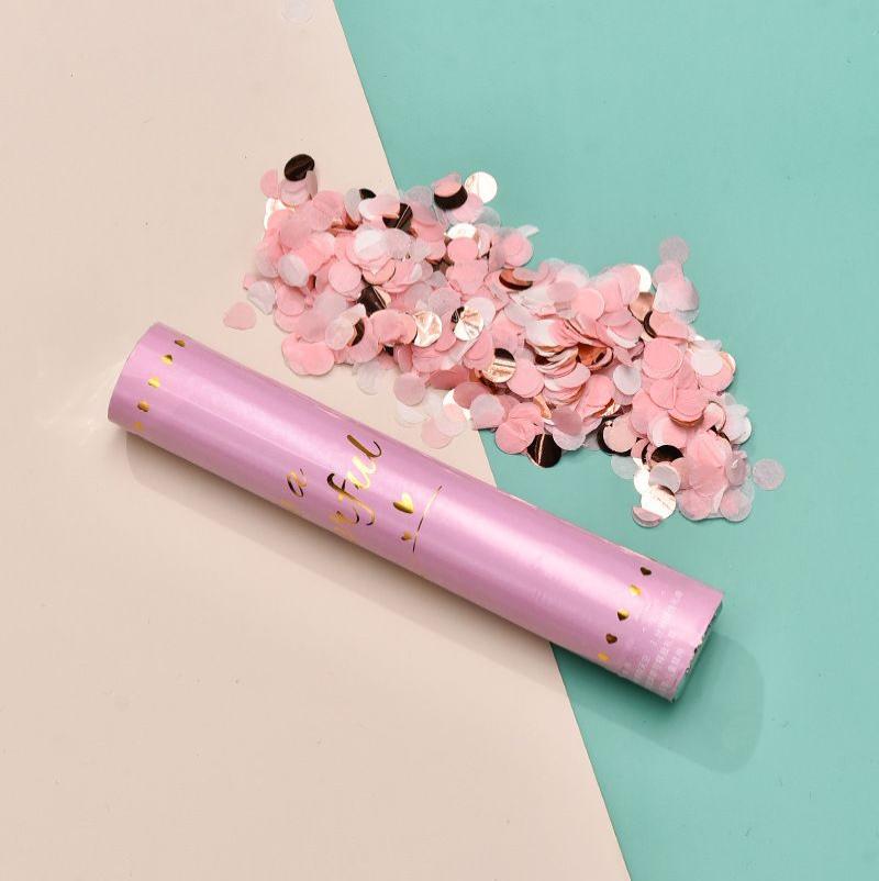 礼炮结婚专用婚庆用品大全花瓣雨婚礼乔迁开业结婚礼花筒喜庆- - 粉色30cm- - 1根