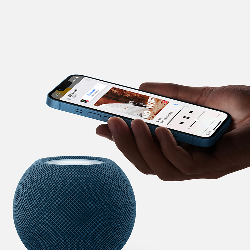 Apple HomePod mini 蓝色 智能音响/音箱 无线蓝牙音响/音箱 智能家居高清大图