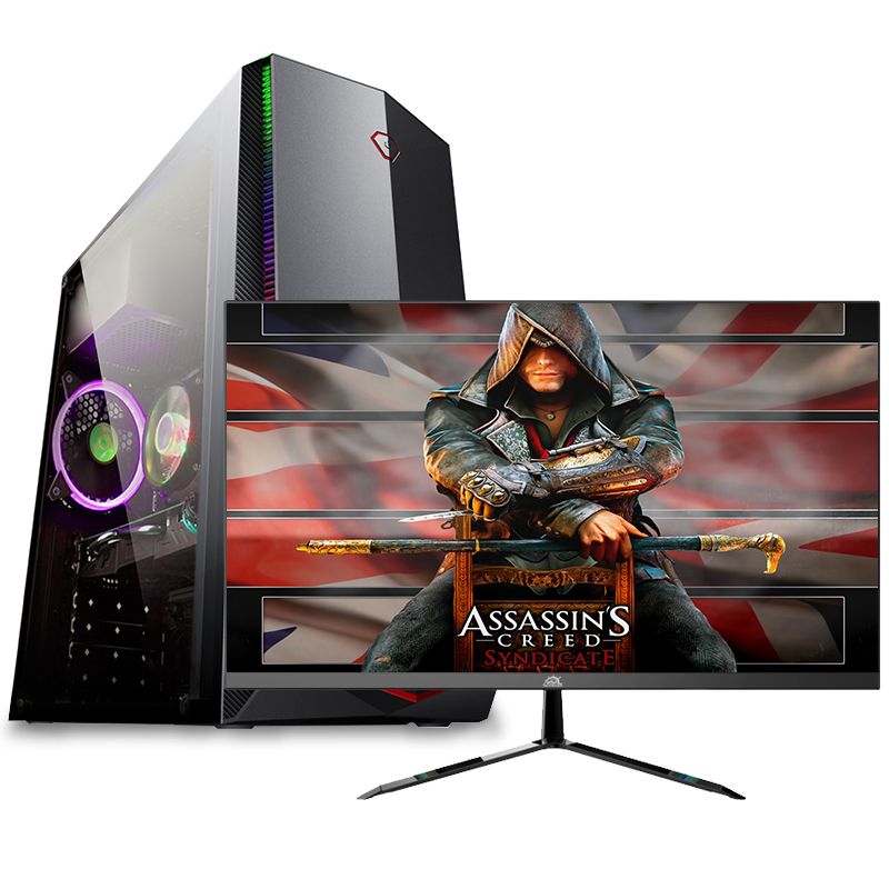 铭能 12代i7 12700F十二核/GTX1650独显/16G内存/512G固态 台式机 台式电脑 DIY组装机 组装电脑 家用办公电脑主机商务大型3D设计游戏电脑+21.5英寸