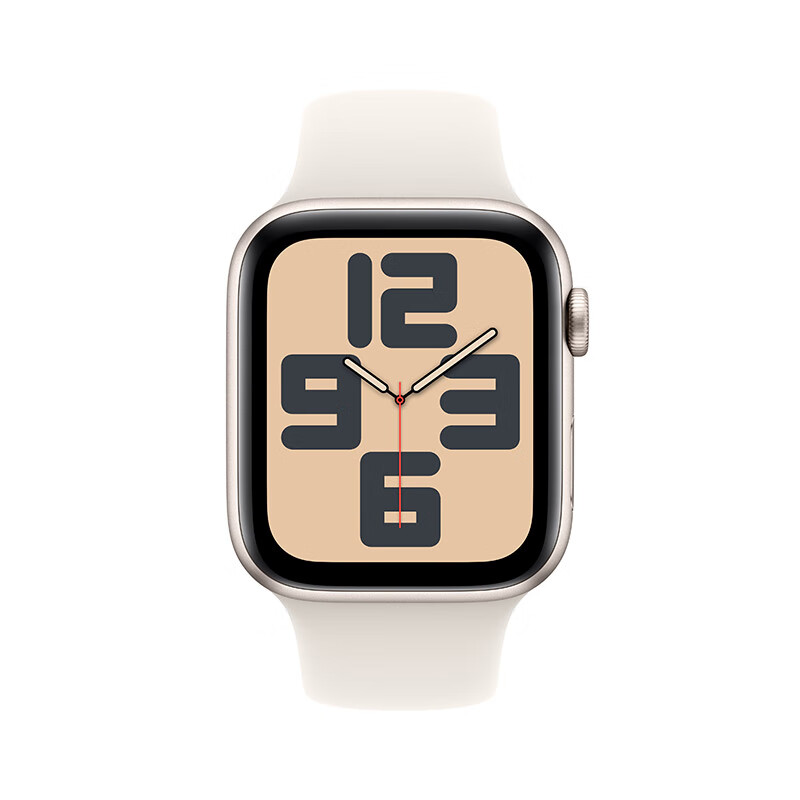 Apple/苹果 Watch SE 智能手表GPS+蜂窝款44毫米星光色铝金属表壳星光色运动型表带M/L MXJ23CH 星光色