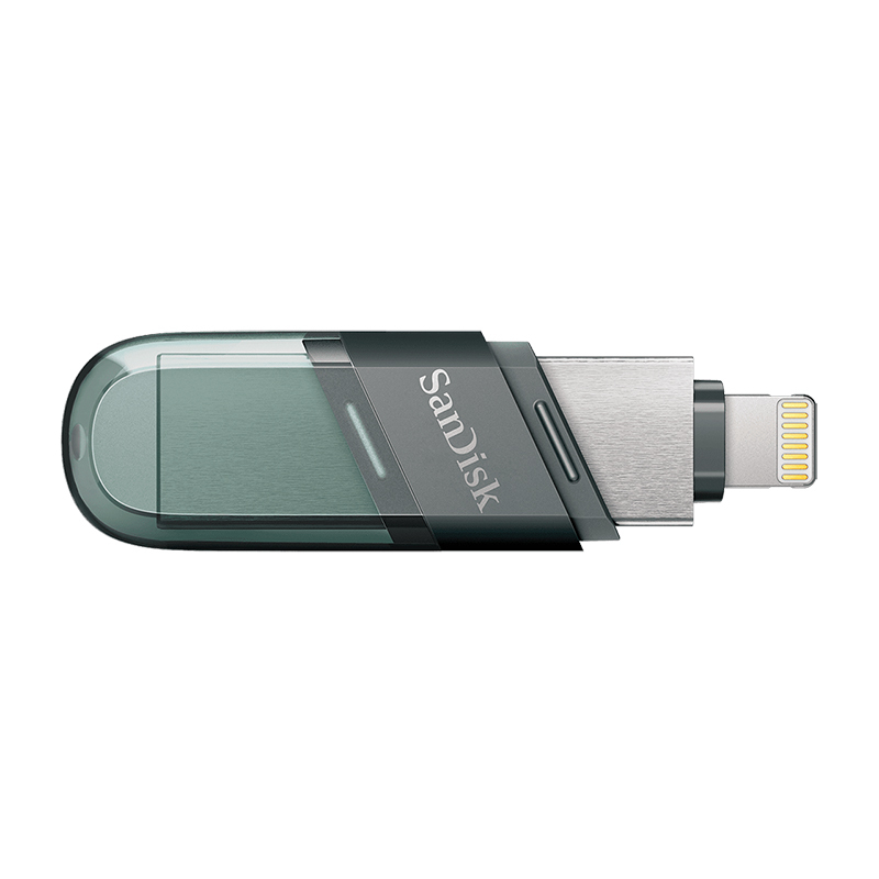 闪迪 (SanDisk)128GB苹果手机电脑U盘欢欣i享(豆蔻版)iPhone内存扩容USB3.0读90MB/s蓝黑色