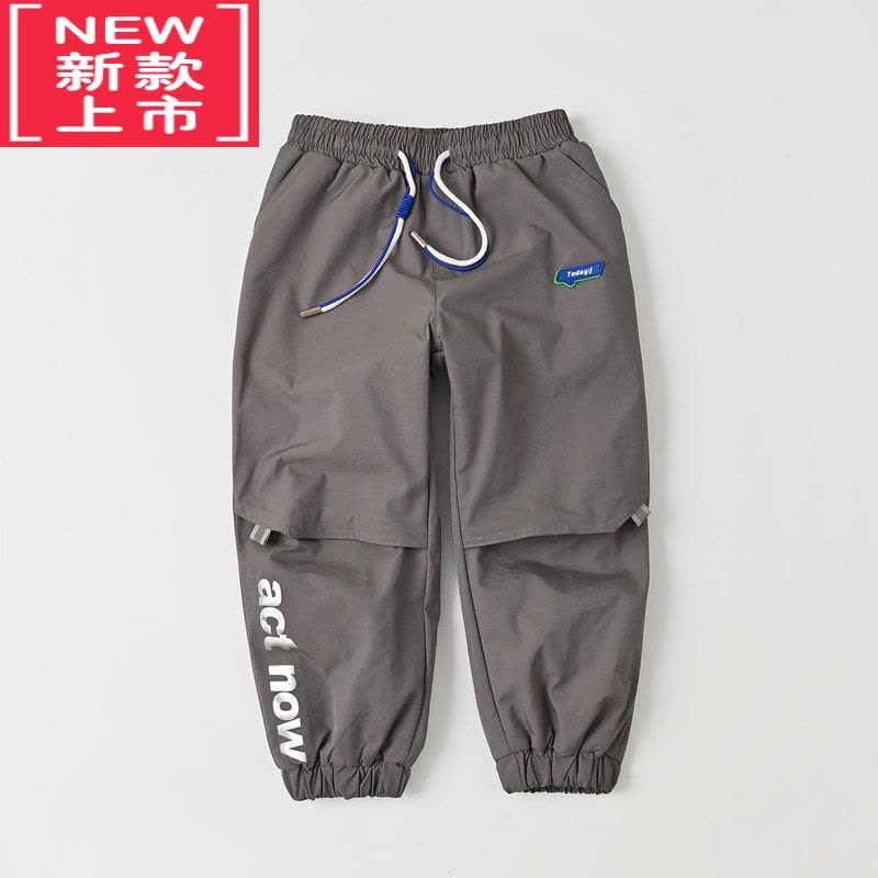 可莉允儿童水晶绒保暖棉裤 男童女童加绒束脚裤 中大童工装裤 冬款童装保暖裤图片