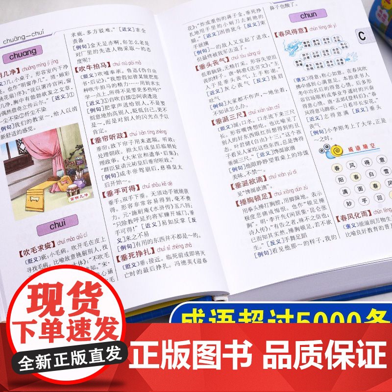 小学生专用多功能成语词典1-6年级人教版 非新华成语词典课本里的必背成语积累大全四字词语字典学生实用成语大词典带解释辞典