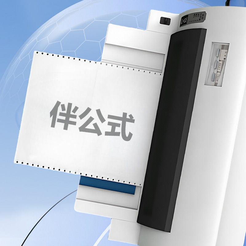 伴公式B1053电脑打印纸 80列 二等分 1联 无压线 (白色) 1000页/箱高清大图