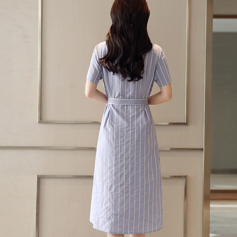 女装2018新款长裙00后高中韩版森系夏学生欧洲站娃娃衫欧货连衣裙