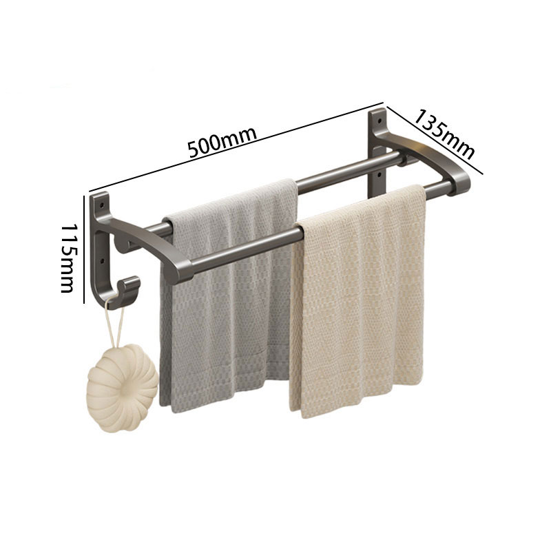豫汉迎毛巾架 枪灰色毛巾架500*135*115mm个