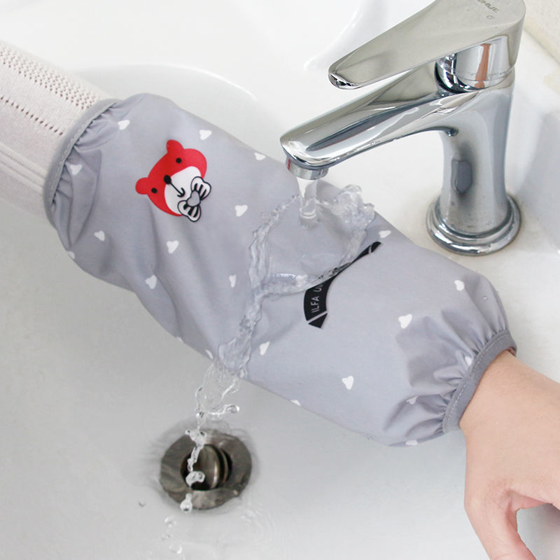 [真防水]成人防水袖套女秋冬厨房防污脏护袖家务清洁工作袖头