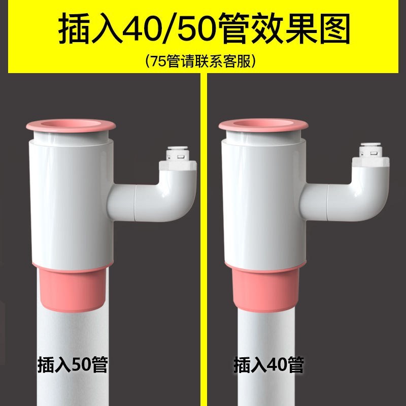 水槽+2分接头(接净水器) 厨房水槽洗碗机净水器下水管小厨宝洗衣机前置过滤PVC排水管三通