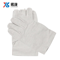 谐晟 白甲帆布手套 劳保电焊手套 24线双层全衬 XSH0004 100副