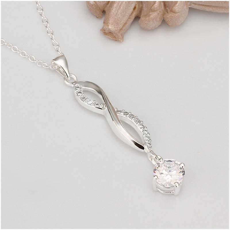 N493 Women Silver Necklace 镀925纯银女项链日韩版锁骨链潮人送女朋友七夕情人节礼物