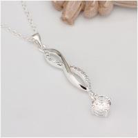 N493 Women Silver Necklace 镀925纯银女项链日韩版锁骨链潮人送女朋友七夕情人节礼物