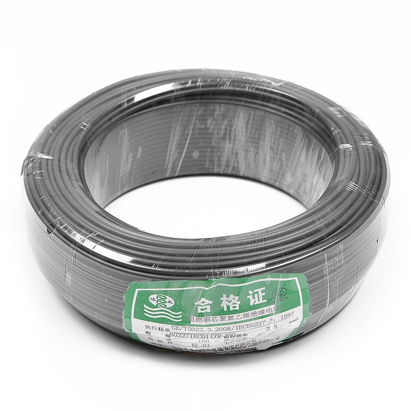 江北 ZR-BV 1×4平方毫米 阻燃铜芯聚氯乙烯绝缘电线 黑 100米/盘