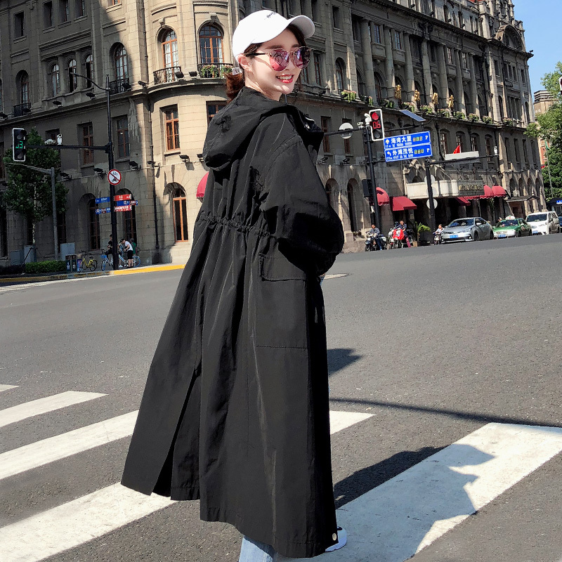 艳如飞红色风衣女中长款2020秋春新款韩版宽松bf过膝垂感气质大衣外套潮风衣