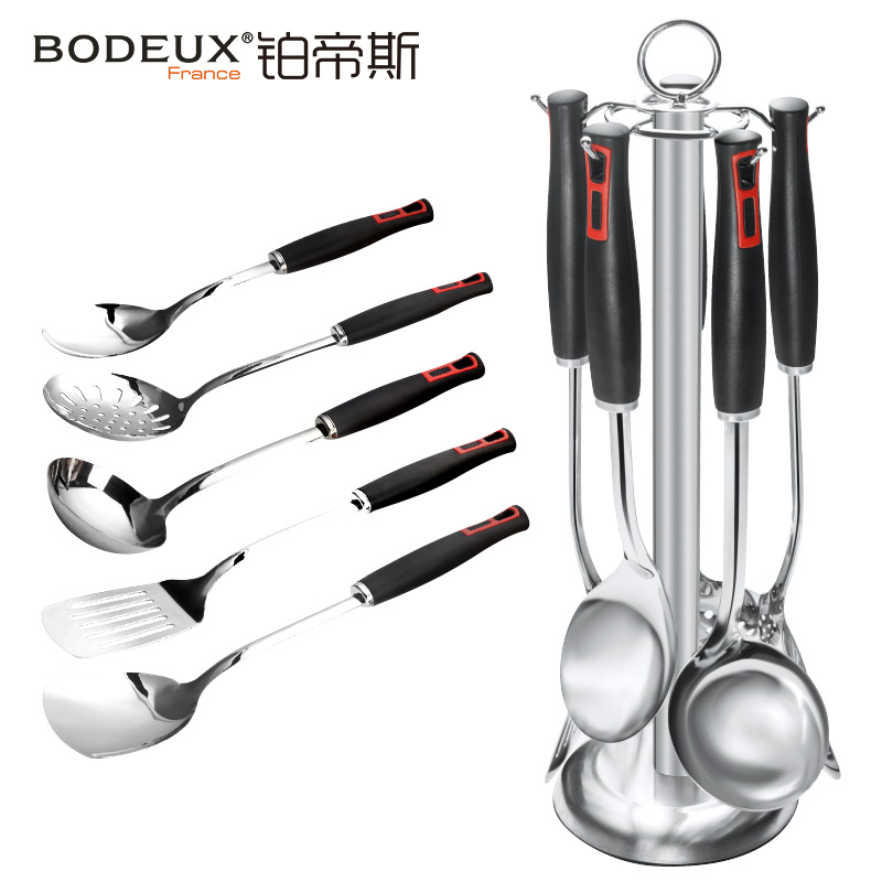 铂帝斯BODEUX 304不锈钢铲勺套装六件套全套厨房铲勺锅铲子勺子漏勺