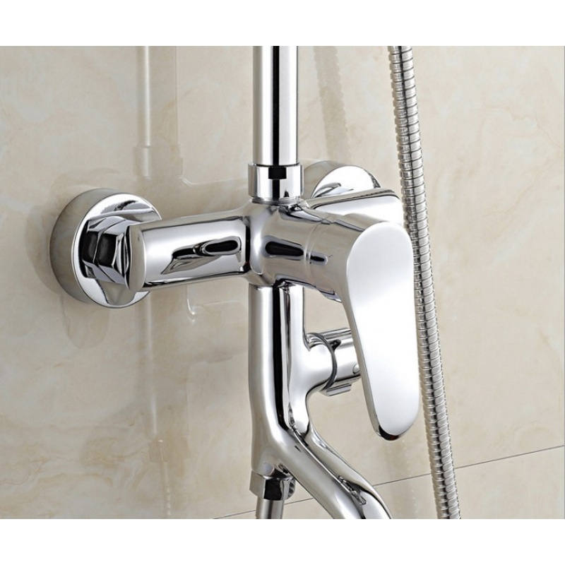 闪电客全铜三联淋浴龙头沐浴暗装浴室三档浴缸冷热混水阀太阳能上水