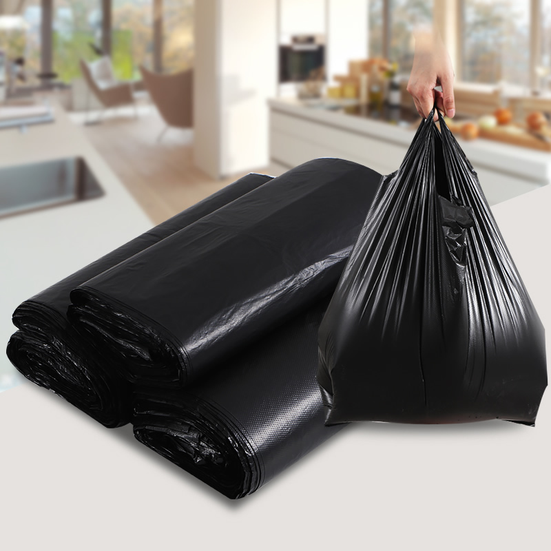 企购优品大号商用车用物业办公加厚垃圾袋(黑色)900*1000mm 50只装/包