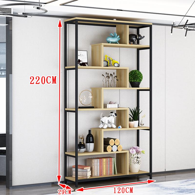 办公室展示架货架置物架多层化妆品商品展示柜隔断茶叶书架陈列架 8层长120宽29高220【加厚】