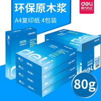得力(deli)7419莱茵河80g A4复印纸 500张/包 5包/箱(单位:箱)