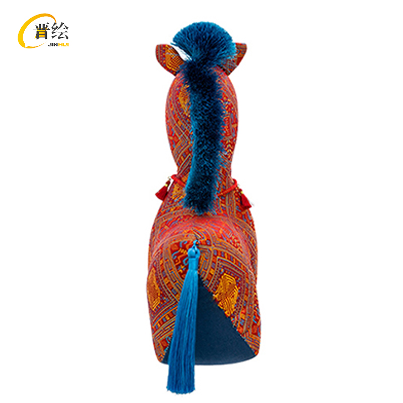 晋绘 新年吉祥物公仔玩偶 富贵布艺马30cm 个高清大图