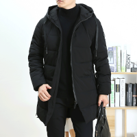 2018新款男士棉服男款连帽中长款潮流加厚青少年外套棉袄户外加厚速干棉服