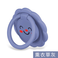 火豹手机架指环支架手机壳指环扣苹果华为桌面支架扣子男女懒人粘贴式 笑脸支架[薰衣草灰]手机支架手机座