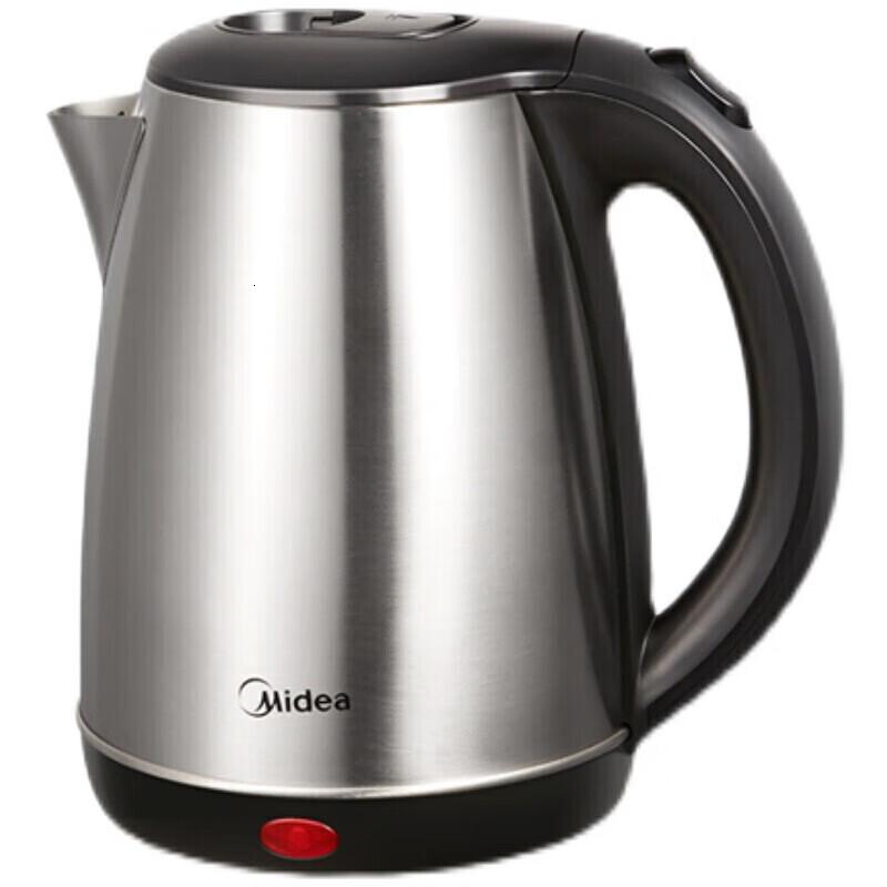 美的(Midea)电热水壶家用烧水壶1.7L大容量304不锈钢内胆快速沸腾暖水壶开水壶1.7L高清大图