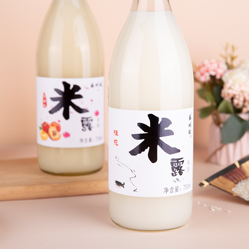 苏州桥米酒桂花米露少女微醺甜酒桂花酿糯米发酵月子晚安酒750ML*6整箱