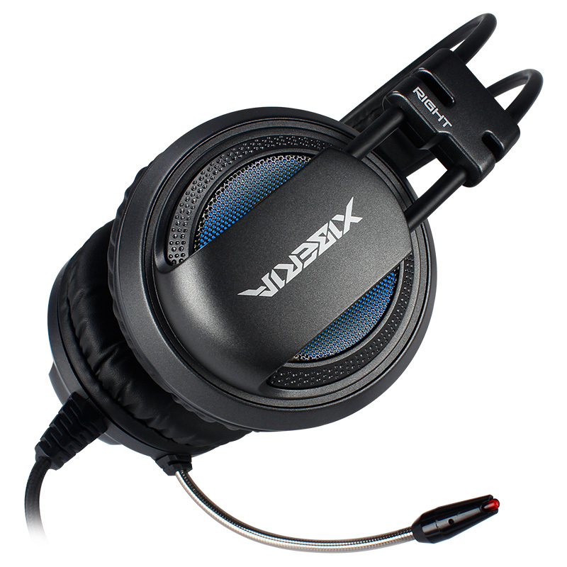 西伯利亚(XIBERIA)V10 电竞游戏耳机头戴式7.1声道重低音7彩发光电脑耳麦吃鸡耳机 灰色