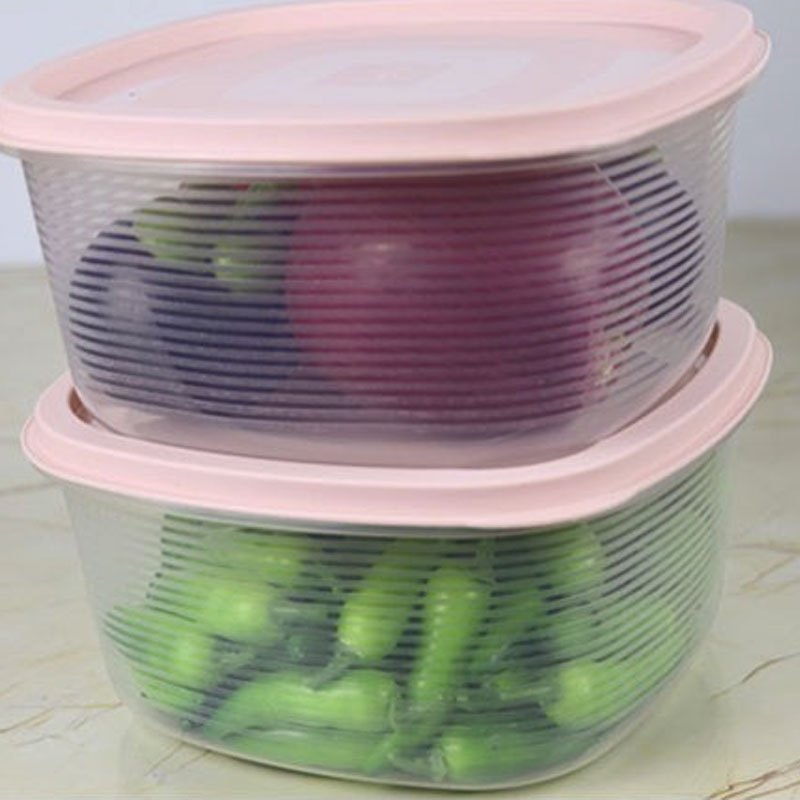 趣涉家居 保鲜盒饭盒微波炉塑料食品便当盒带盖冰箱收纳套装正方形 生活日用家居器皿饭盒便当盒居家用品