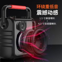 山水（SANSUI） 广场舞音响户外大音量便携式手提蓝牙音箱声卡直播k歌 专用带话筒
