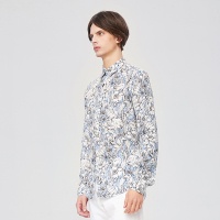 Gucci/古驰 花卉印花夏季衬衫纯棉修身男士长袖衬衫衬衫309115