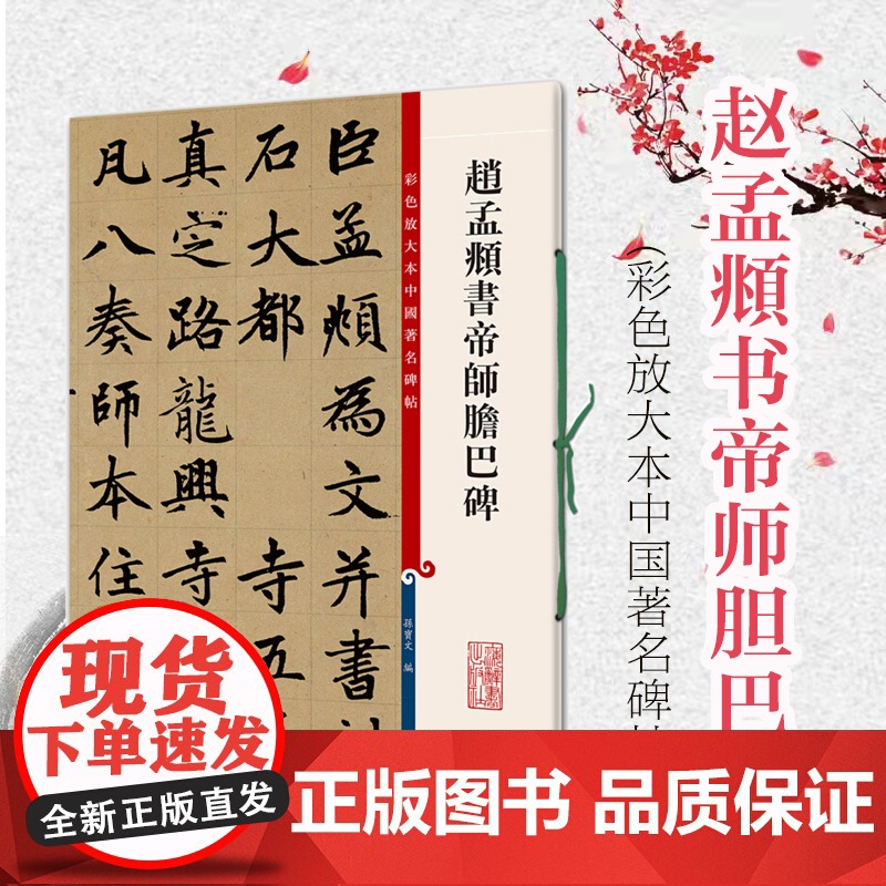 赵孟頫书帝师胆巴碑 孙宝文彩色放大本中国著名碑帖 繁体旁注楷书碑帖毛笔书法字帖 书籍 临摹练习字帖 上海辞书出版社高清大图