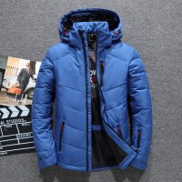JEEPSPIRIT新款男装羽绒服男短款户外冬季外套男士冬装上衣_487 XXXL 8187蓝色