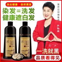 LJGINA 一支黑中华禅洗植物染发剂黑色一洗黑植物洗发水老人白发变黑发膏