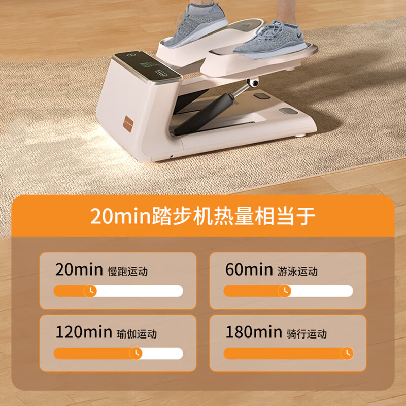 西屋(WESTINGHOUSE) 踏步机家用脚踏机小型静音男女通用椭圆登山脚踏机迷你健身器材 白色液压款 MZ01高清大图