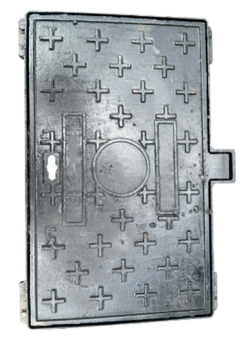 东方能展 长方形球墨铸铁井盖 盖子600×800毫米过40吨 套高清大图