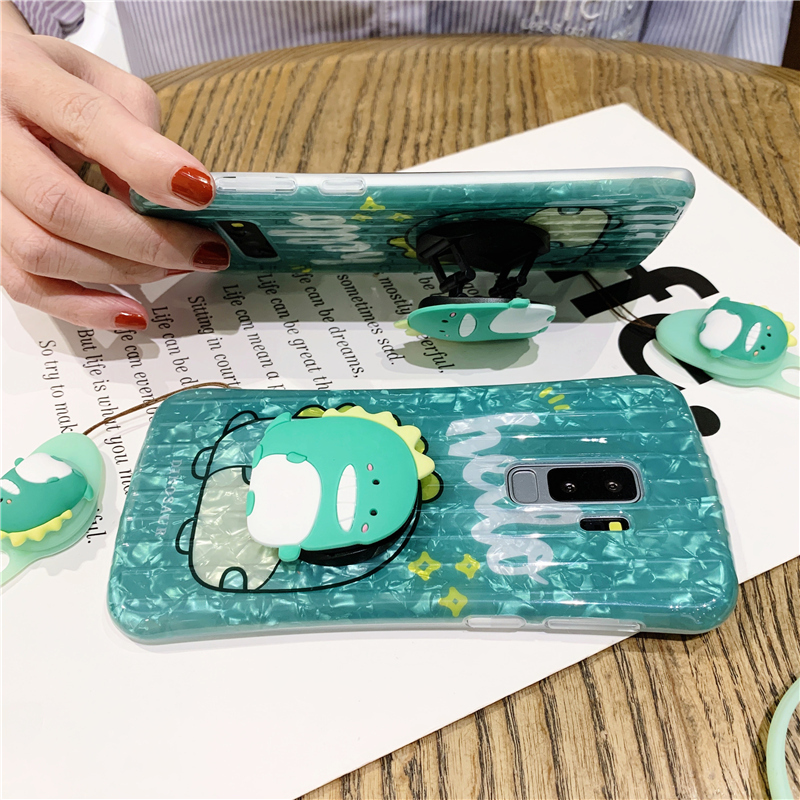 火豹日韩卡通可爱恐龙三星s10手机壳ote10全包软壳s8防摔ote8纹s9网红