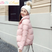 BOBO Angel反季棉衣女面包服短款羽绒棉服2018秋冬立领修身显瘦宽松短外套女运费险赠送运费险